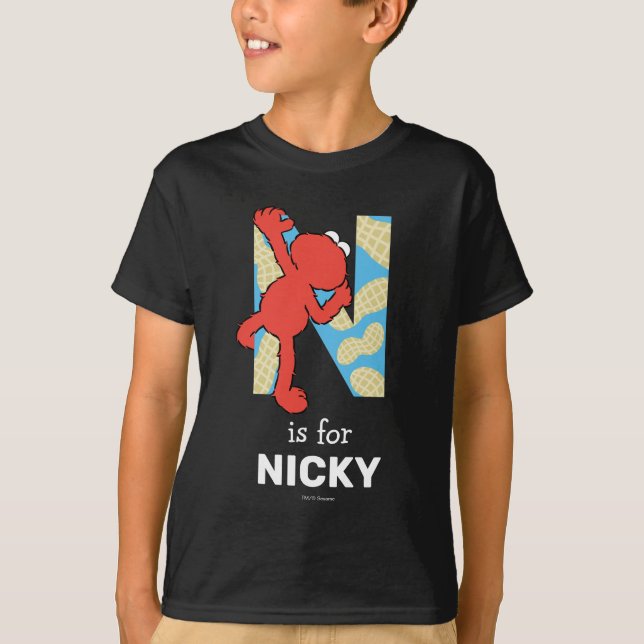 Elmo Alphabet | N Nuts T-Shirt (Front)