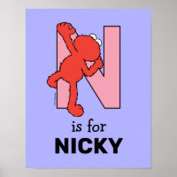Elmo Alphabet | N Pink