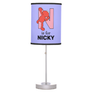 Elmo Alphabet   N Pink Table Lamp