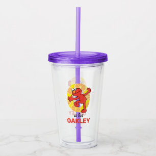 Elmo Alphabet O Orange Acrylic Tumbler
