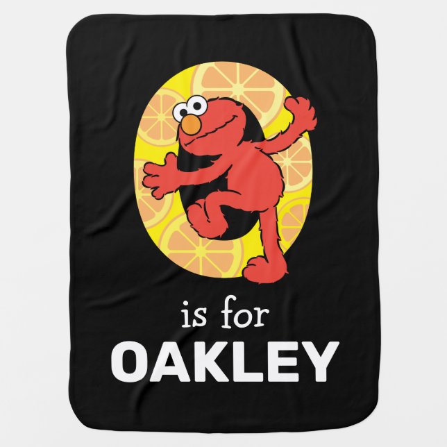 Elmo Alphabet | O Orange Baby Blanket (Front)