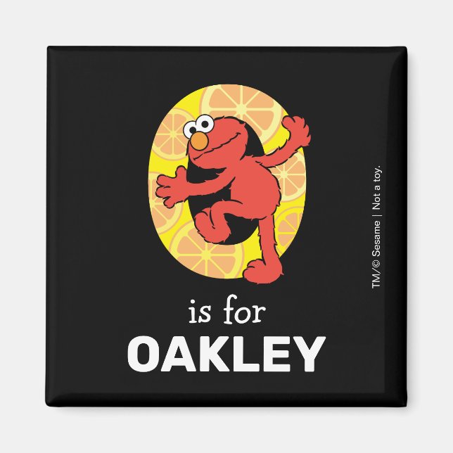 Elmo Alphabet | O Orange Magnet (Front)