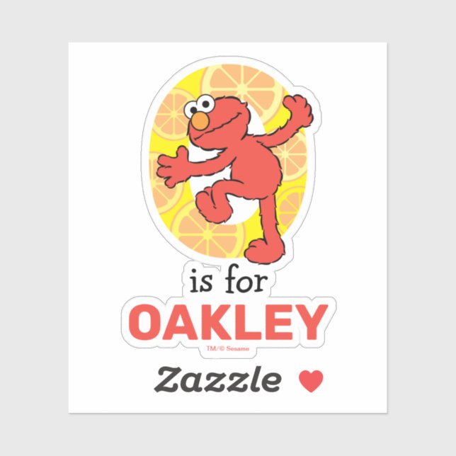 Elmo Alphabet | O Orange Sticker (Sheet)