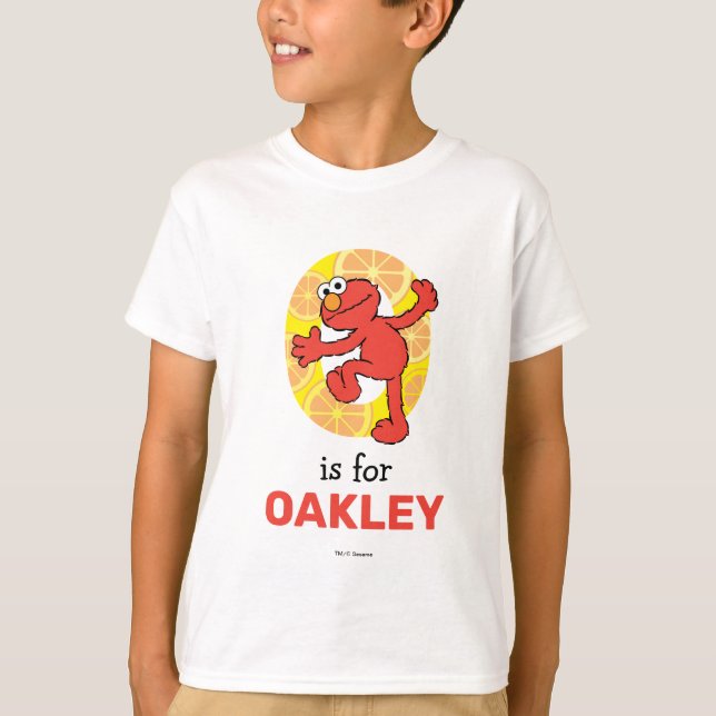 Elmo Alphabet | O Orange T-Shirt (Front)