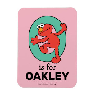 Elmo Alphabet O Teal Magnet