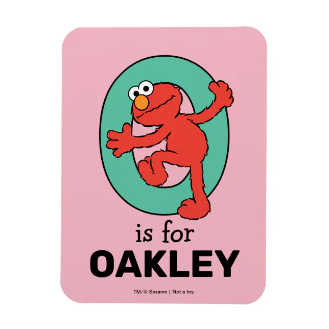 Elmo Alphabet | O Teal Magnet | Zazzle