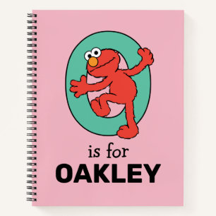 Elmo Alphabet O Teal Notebook
