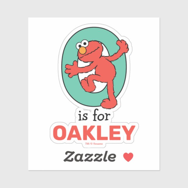 Elmo Alphabet | O Teal Sticker (Sheet)