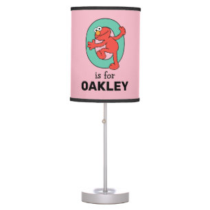Elmo Alphabet   O Teal Table Lamp