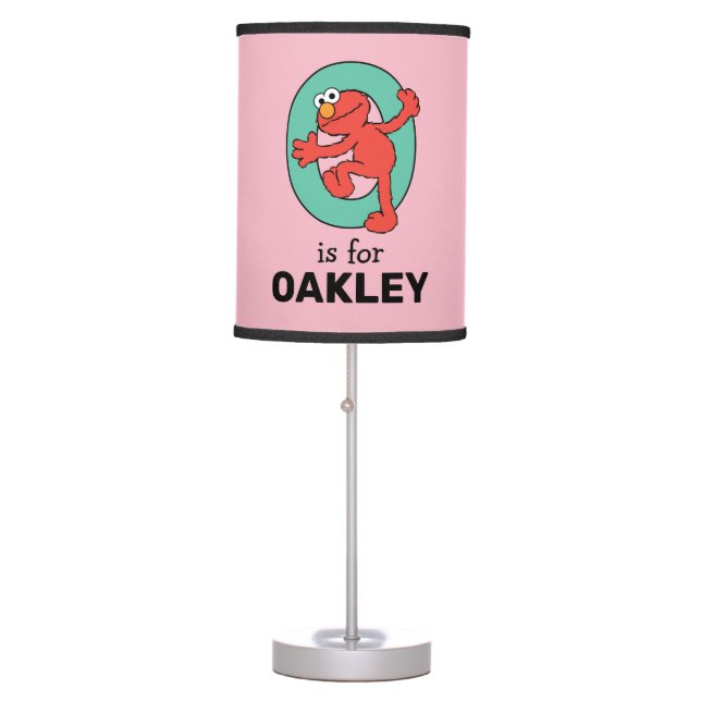 Elmo Alphabet | O Teal Table Lamp (Front)