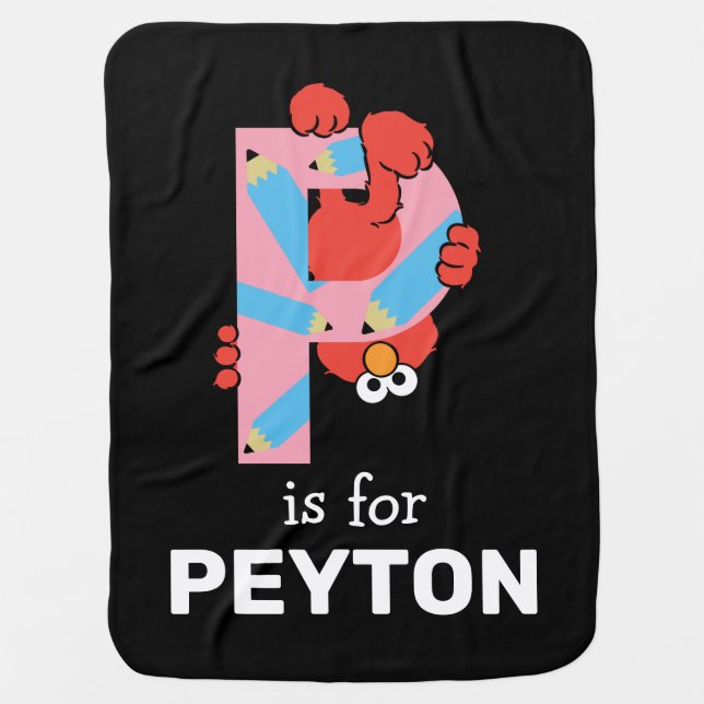 Elmo Alphabet | P Pencil Baby Blanket (Front)