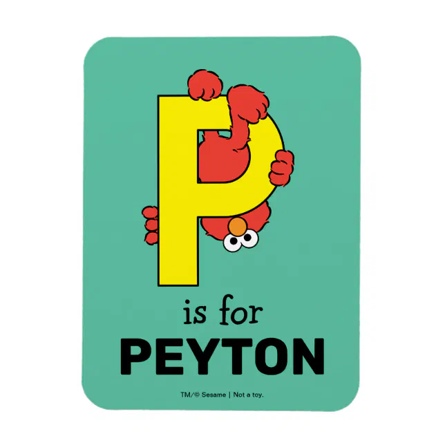 Elmo Alphabet | P Yellow Magnet | Zazzle