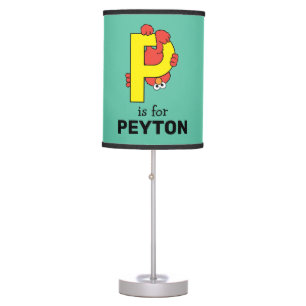 Elmo Alphabet   P Yellow Table Lamp