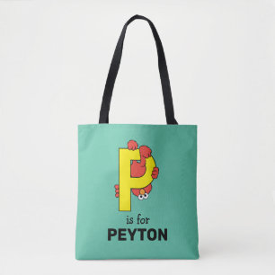Elmo Alphabet P Yellow Tote Bag