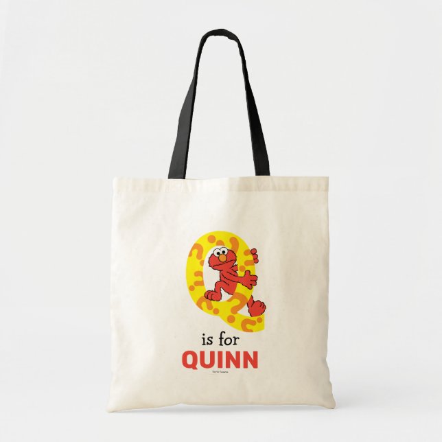 Elmo Alphabet | Q Question Mark Tote Bag (Front)