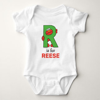 Elmo Alphabet | R Green Baby Bodysuit