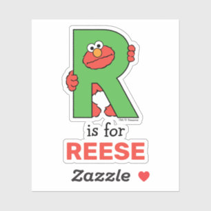 Elmo Alphabet   R Green Sticker