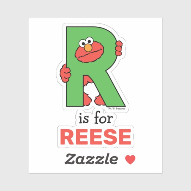 Elmo Alphabet | R Green Sticker (Sheet)