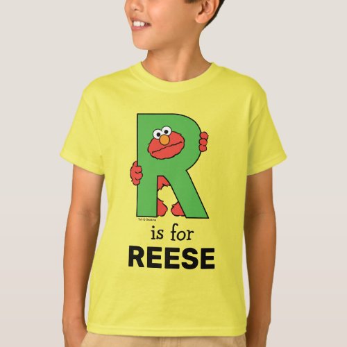 Elmo Alphabet  R Green T_Shirt