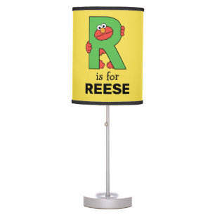 Elmo Alphabet   R Green Table Lamp