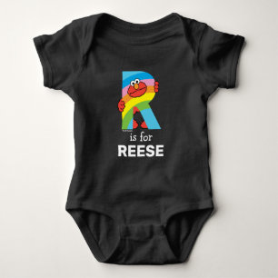 Elmo Alphabet R Rainbow Baby Bodysuit