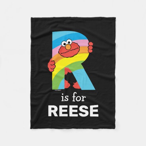 Elmo Alphabet  R Rainbow Fleece Blanket