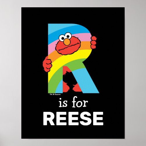 Elmo Alphabet  R Rainbow Poster