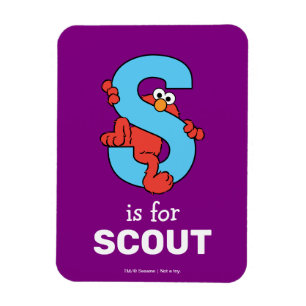 Elmo Alphabet S Blue Magnet