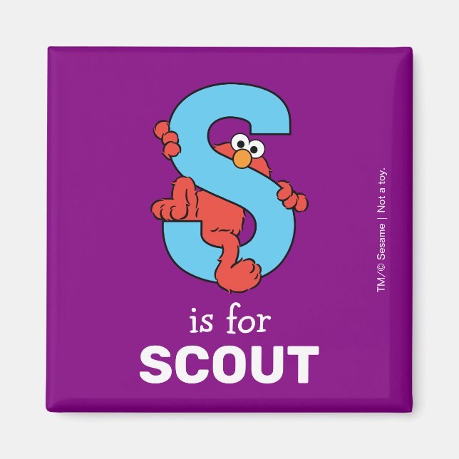 Elmo Alphabet | S Blue Magnet (Front)