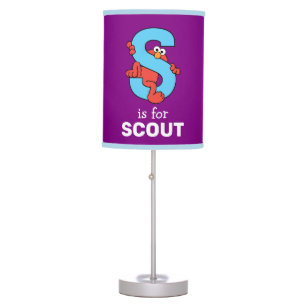 Elmo Alphabet   S Blue Table Lamp