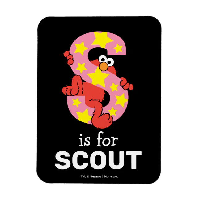 Elmo Alphabet | S Star Magnet | Zazzle