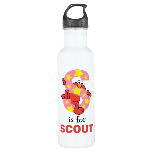 Elmo Alphabet | S Star Stainless Steel Water Bottle (Front)
