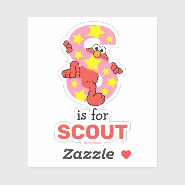 Elmo Alphabet | S Star Sticker (Sheet)