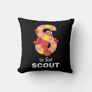 Elmo Alphabet S Star Throw Pillow
