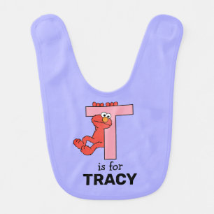 Elmo Alphabet   T Pink Baby Bib