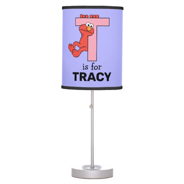 Elmo Alphabet | T Pink Table Lamp (Front)