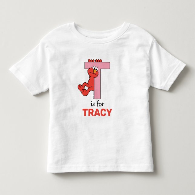 Elmo Alphabet | T Pink Toddler T-shirt (Front)