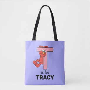 Elmo Alphabet T Pink Tote Bag