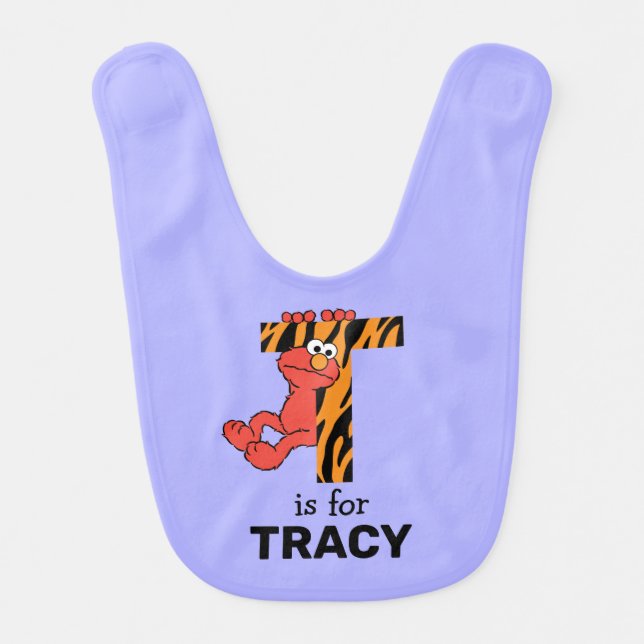 Elmo Alphabet | T Tiger Baby Bib (Front)