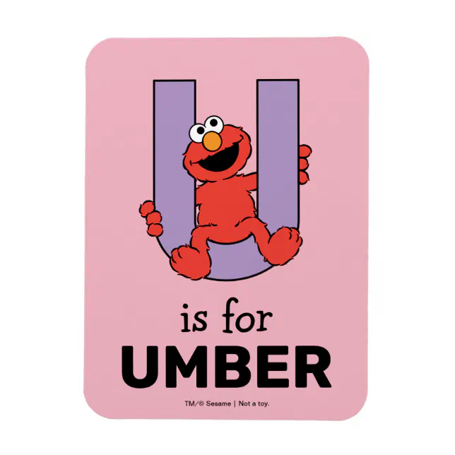 Elmo Alphabet | U Purple Magnet | Zazzle