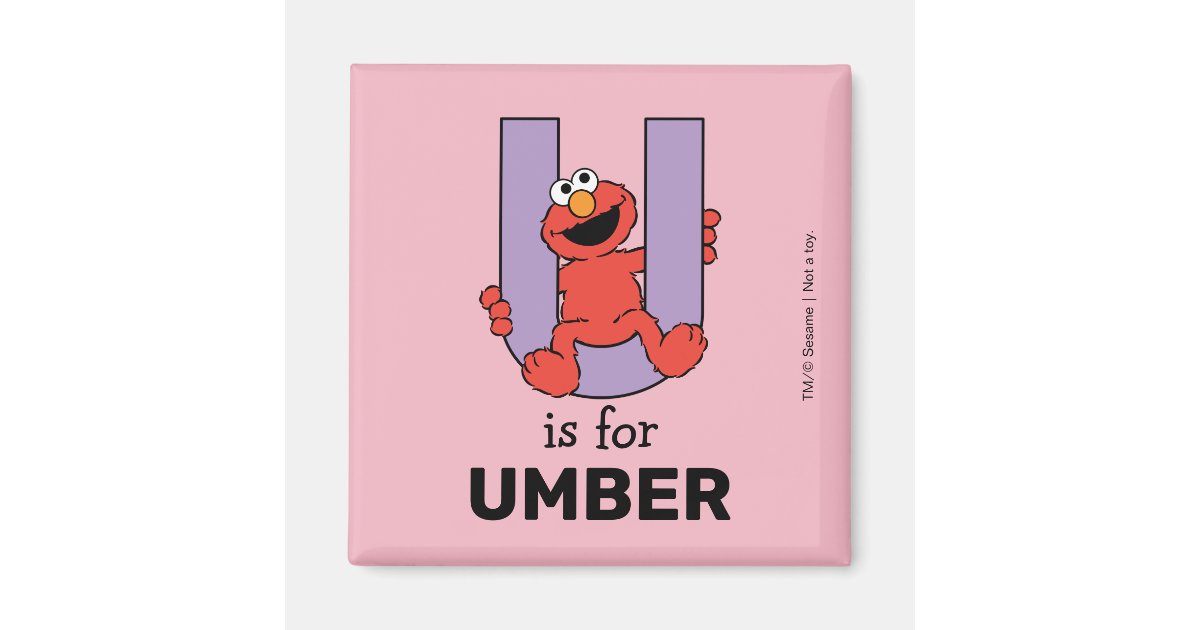 Elmo Alphabet | U Purple Magnet | Zazzle