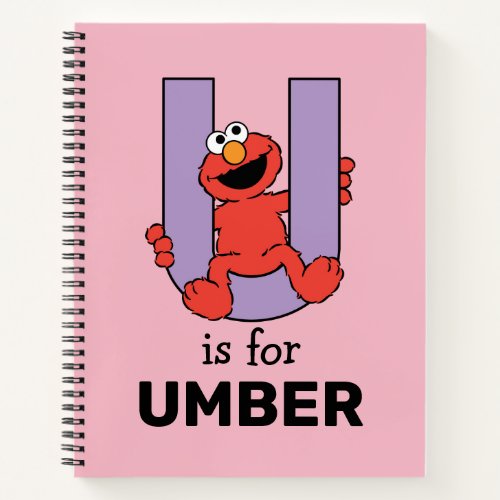 Elmo Alphabet  U Purple Notebook
