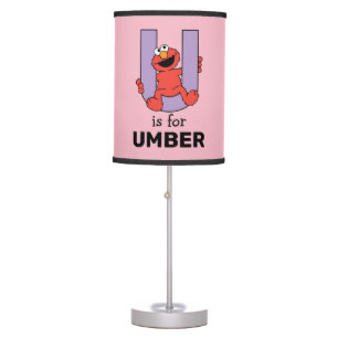 Elmo Alphabet   U Purple Table Lamp