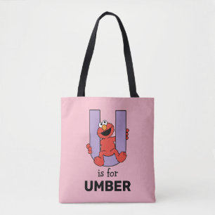 Elmo Alphabet   U Purple Tote Bag
