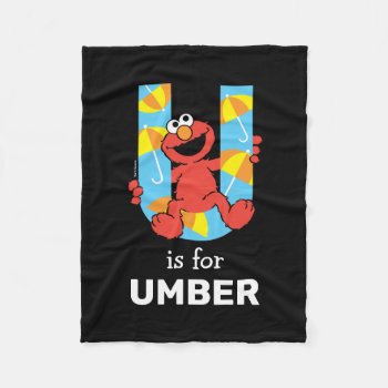 Elmo Alphabet | U Umbrella Fleece Blanket by SesameStreet at Zazzle