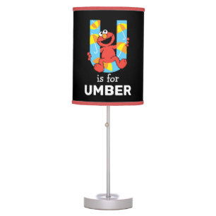 Elmo Alphabet   U Umbrella Table Lamp