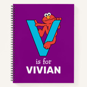 Elmo Alphabet V Blue Notebook