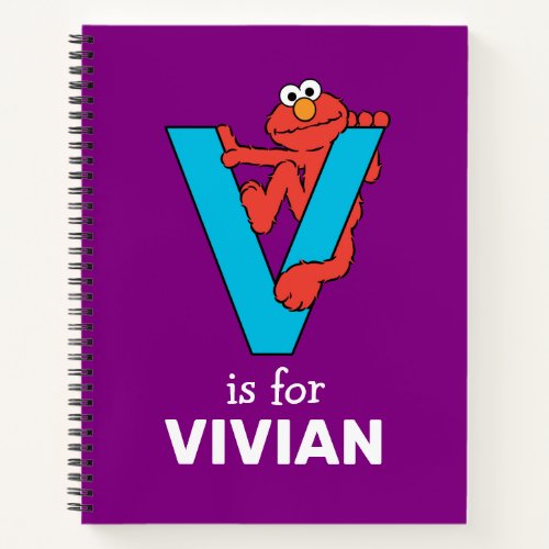Elmo Alphabet  V Blue Notebook
