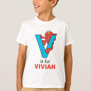 Elmo Alphabet V Blue T-Shirt