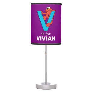 Elmo Alphabet   V Blue Table Lamp